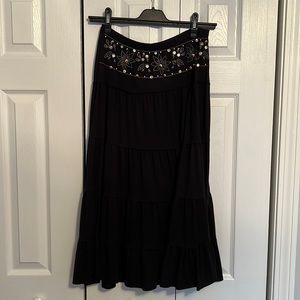 Black skirt with beads